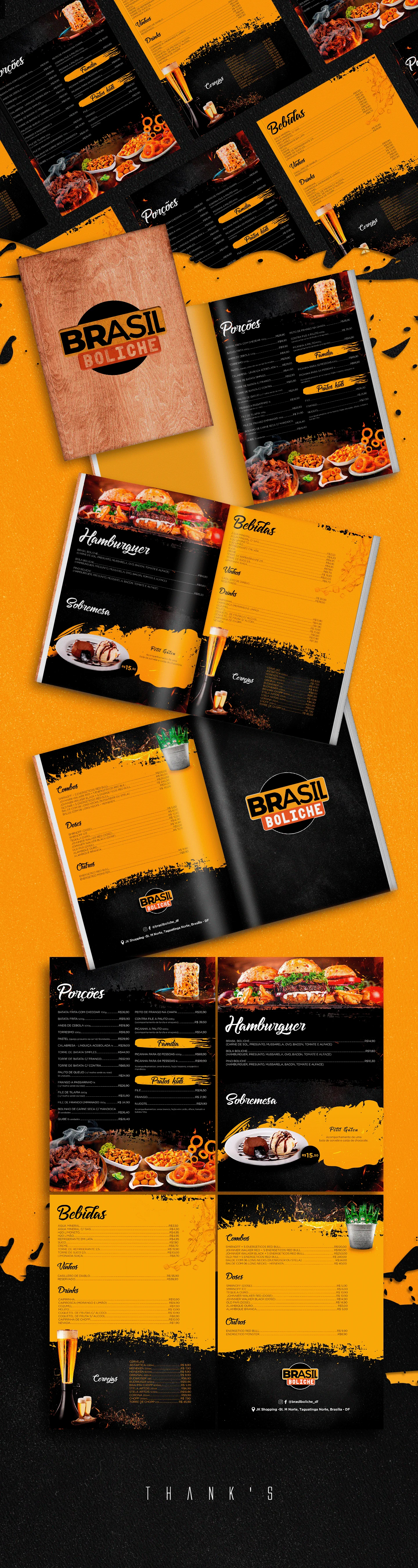 Cardápio Boliche Brasil